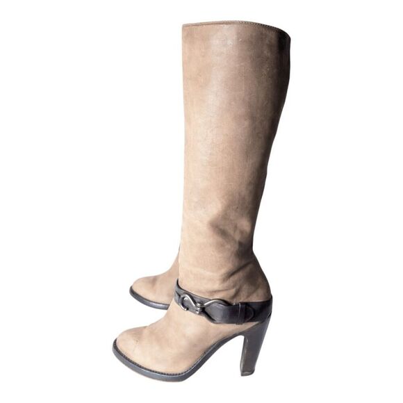 COLE HAAN Tantivy Tall Brown Leather Heeled Boot Size 7B - Picture 3 of 9